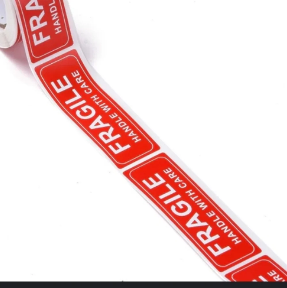 FRAGILE Handle w/Care 100 Count Mailing Shipping Moving Stickers NWT